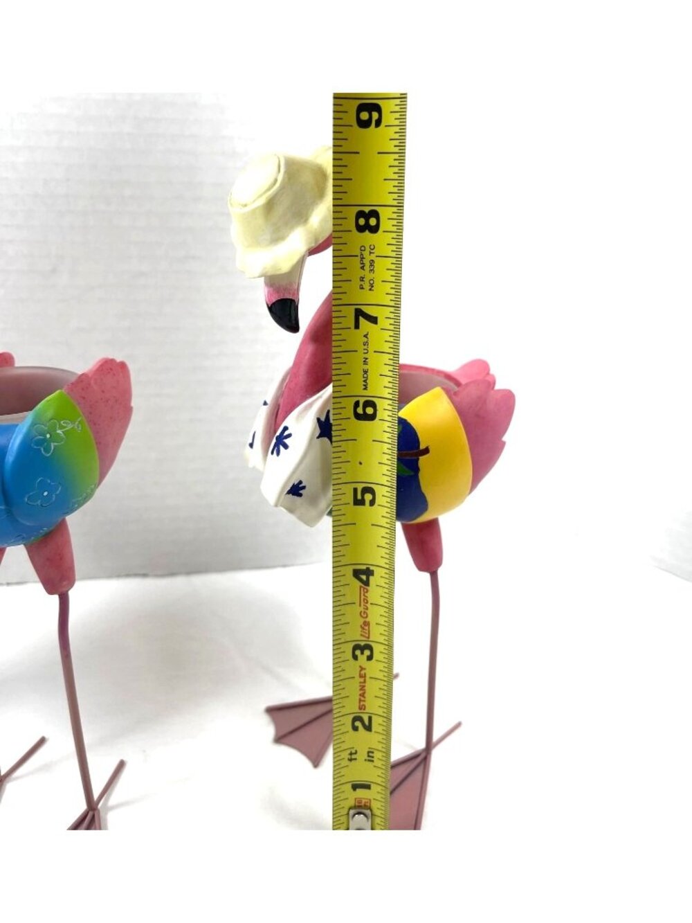 Vintage Lot Tropical Flamingo Family Set Anthropomorphic Tea Light Candle Holder - Picture 8 of 15